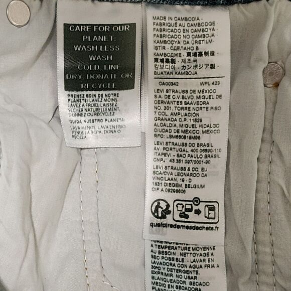 NWT $98 Levi's Womens Ribcage Bell Wide Leg Super High Rise Jeans Blue Sz 29/32 - Picture 11 of 14